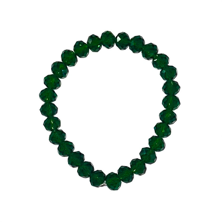 Emerald Green Faceted Bracelet (8mm)
