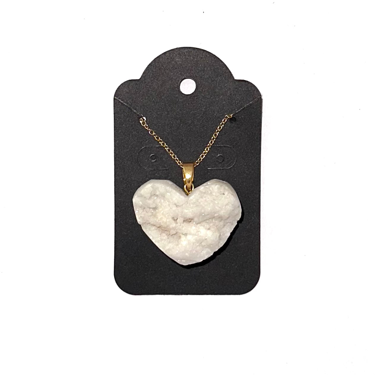 Geode Heart Necklace