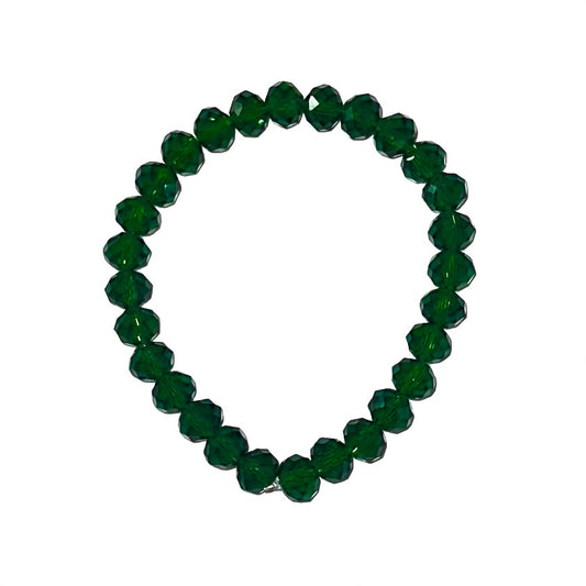 Emerald Green Faceted Bracelet (8mm)