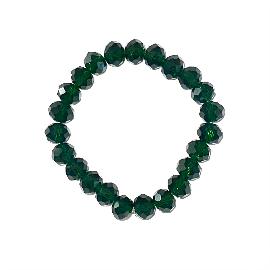 Emerald Green Faceted Bracelet (10mm)