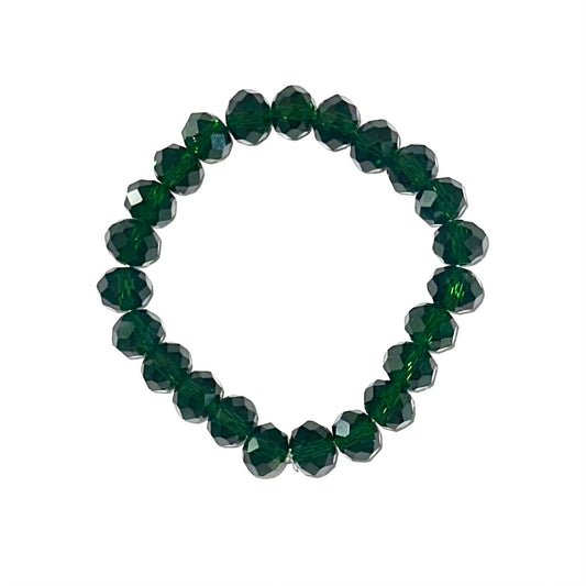 Emerald Green Faceted Bracelet (10mm)
