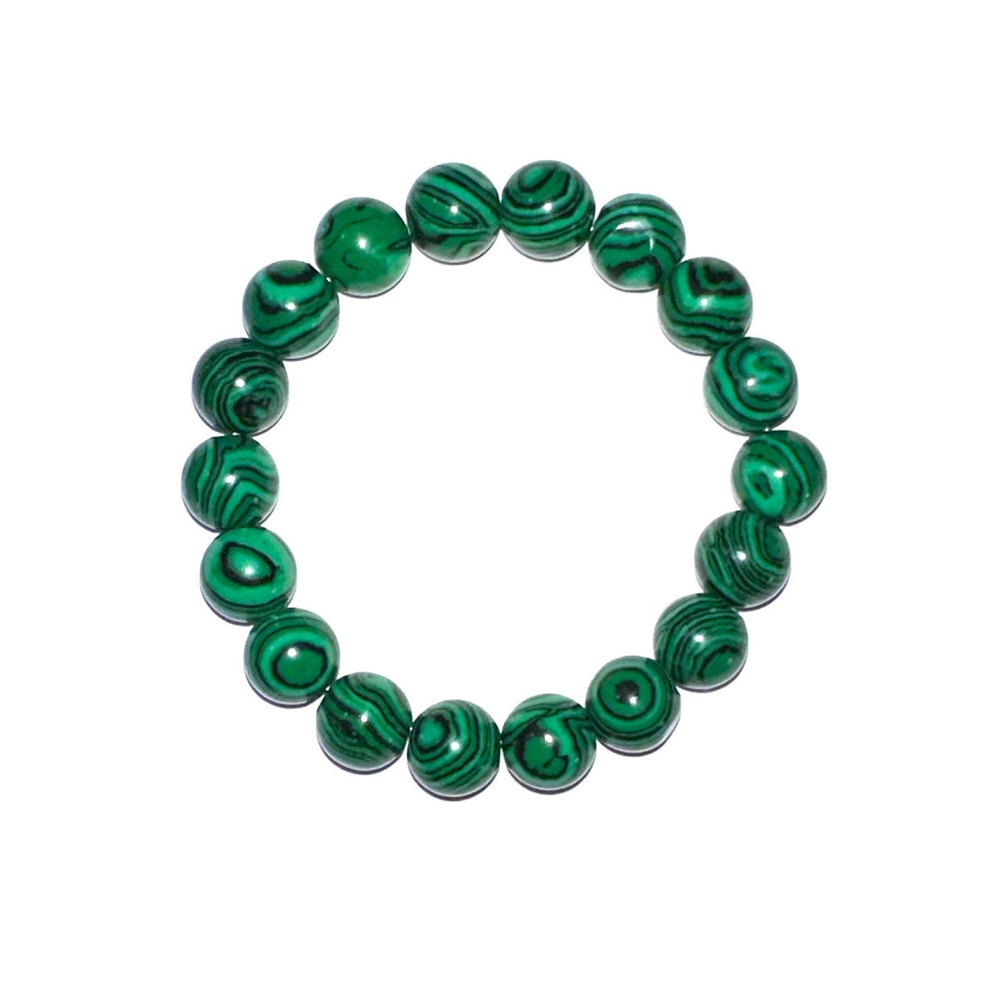 Reconstituted Malachite Bracelet (10mm)