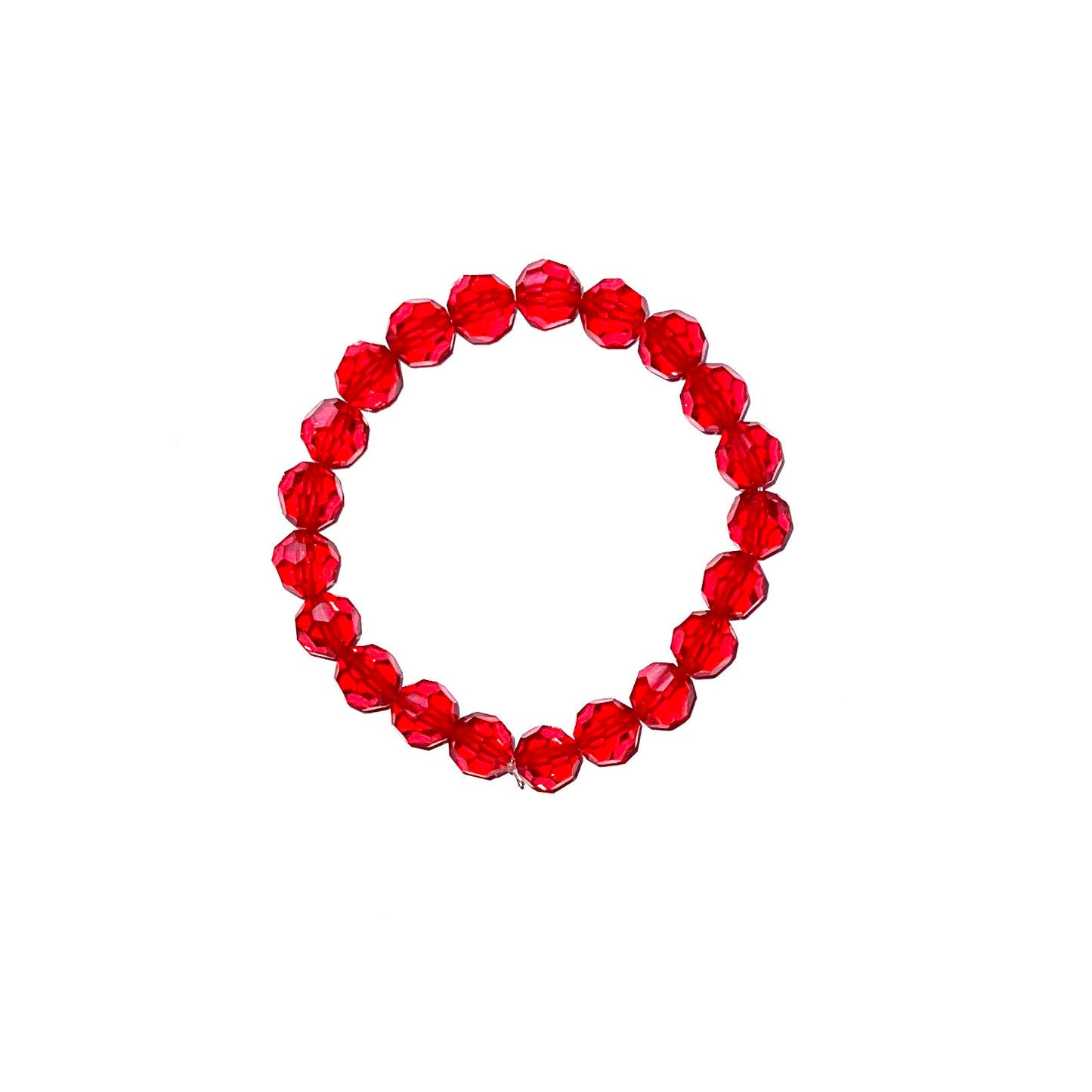 Ruby Red Faceted Bracelet