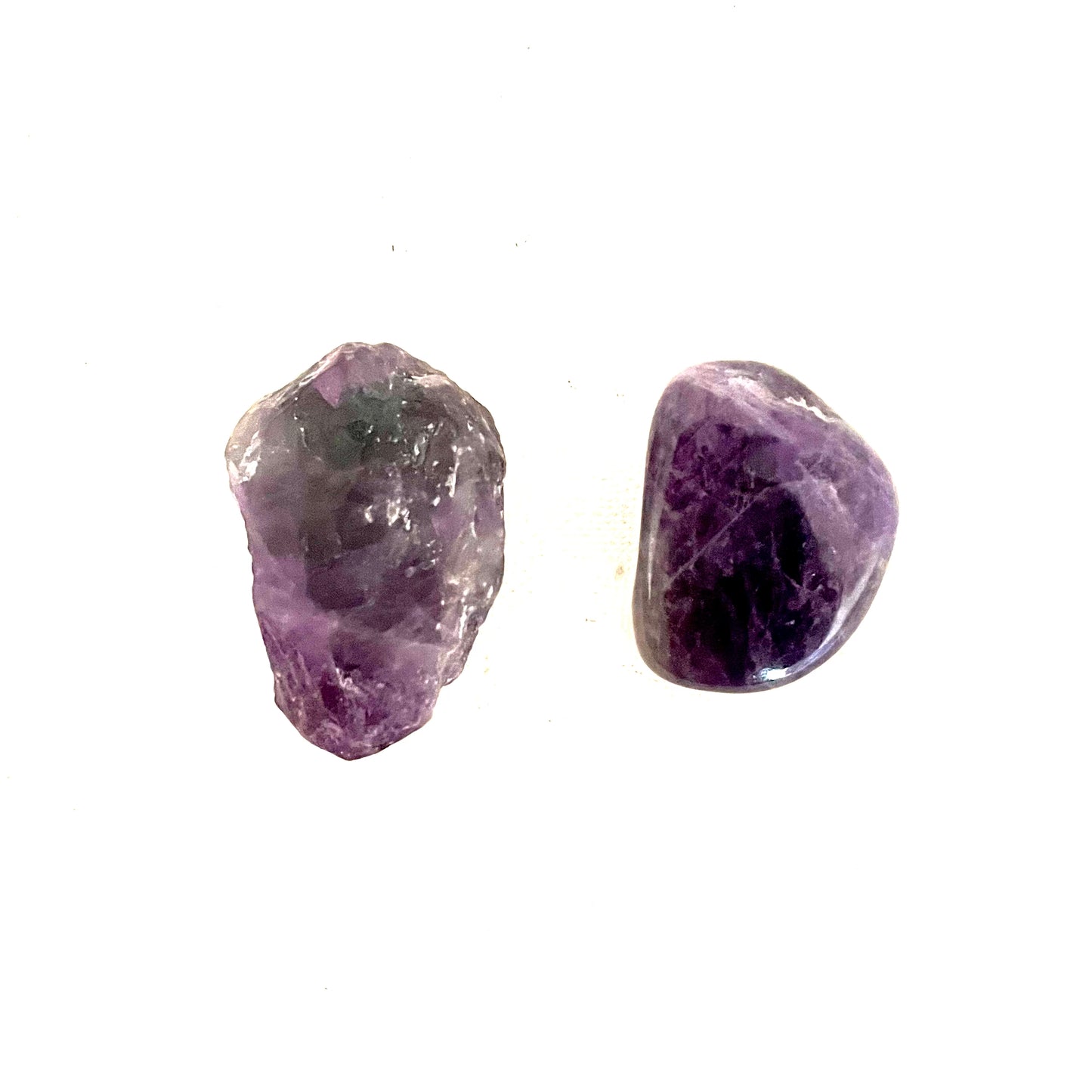 Amethyst Rough and Polished